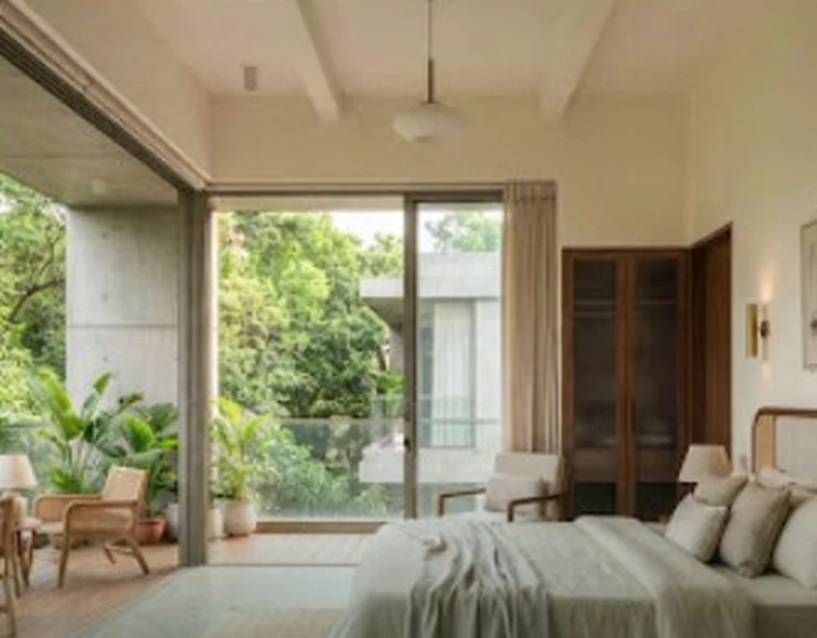 Contemporary bedroom moodboard image
