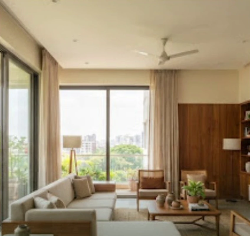 Conceptual contemporary living room